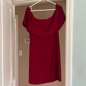 Charles Henry off the shoulder dress, beautiful garnet color! Size large.